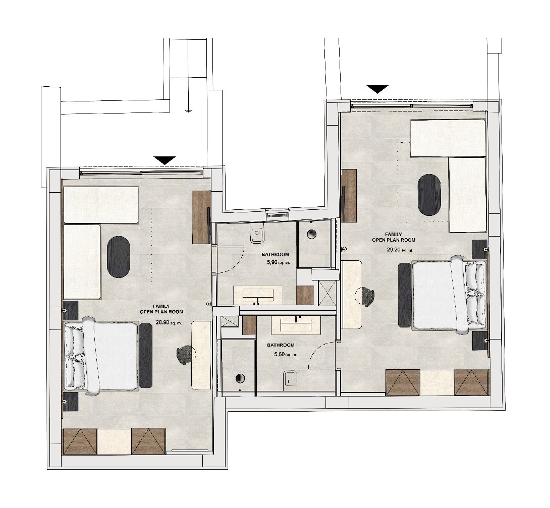 Double Room top view