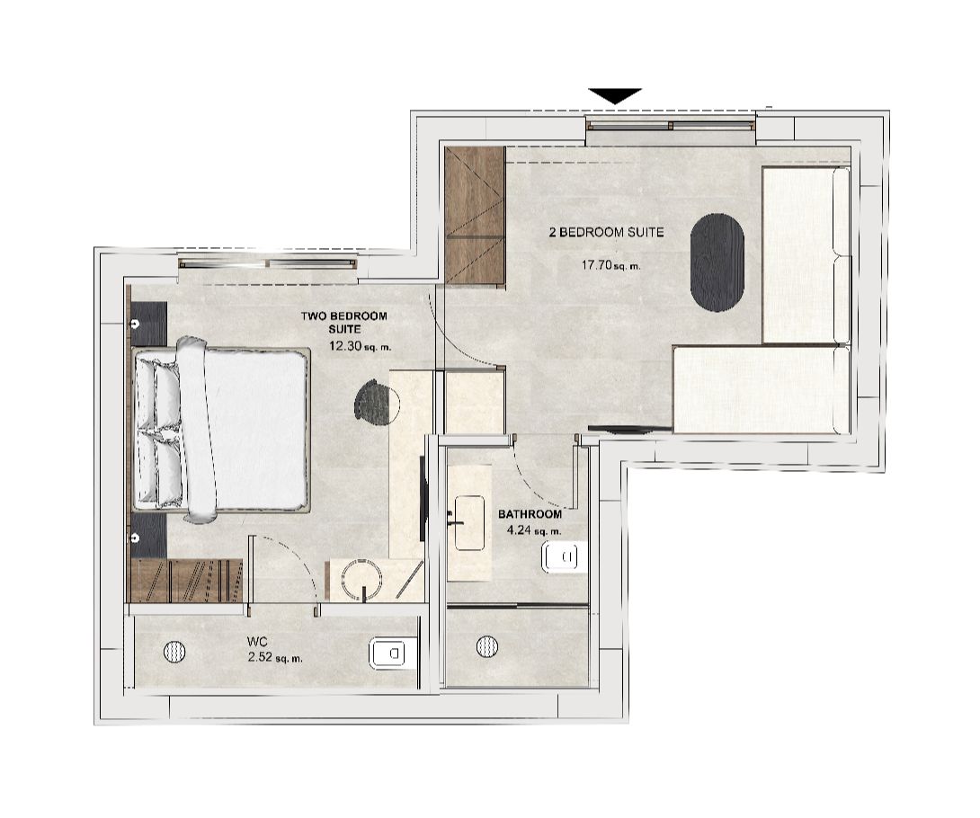 Double Room top view